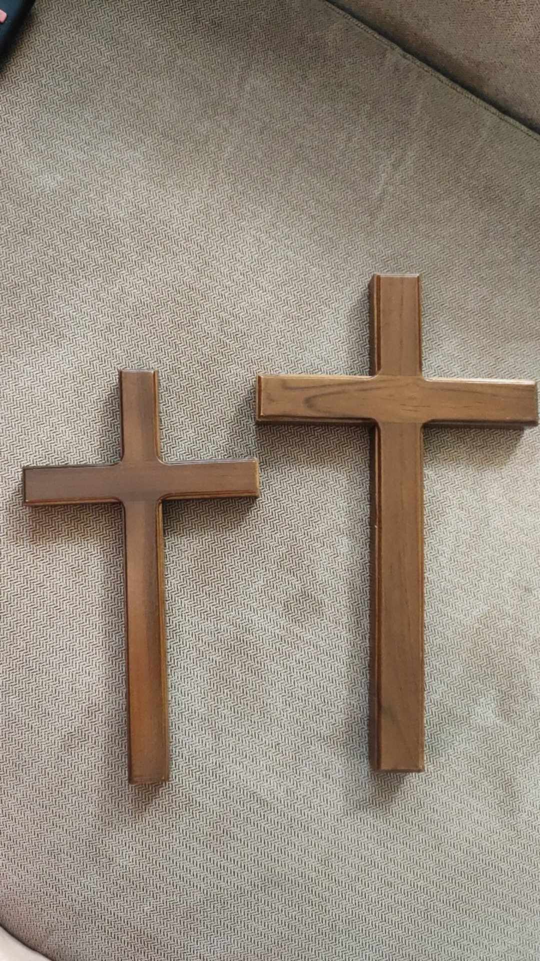 Salib Dinding Gantung 19 Cm Kayu Tanpa Corpus Yesus Natural Hadiah Hiasan Souvenir Rohani Dekorasi