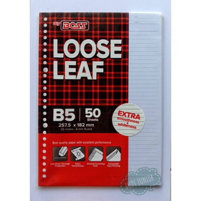 

LOOSE LEAF/ISI ULANG BINDER B5 ISI 50