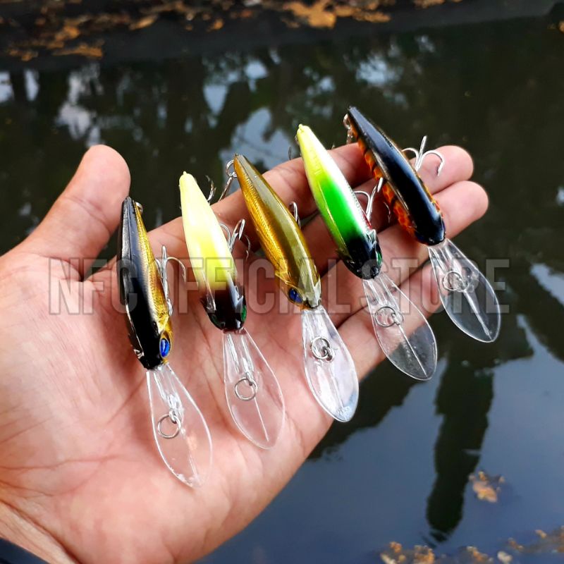 Lure minnow lidah panjang 9 cm / 6 gr Floating Dengan warna dan Action Killer