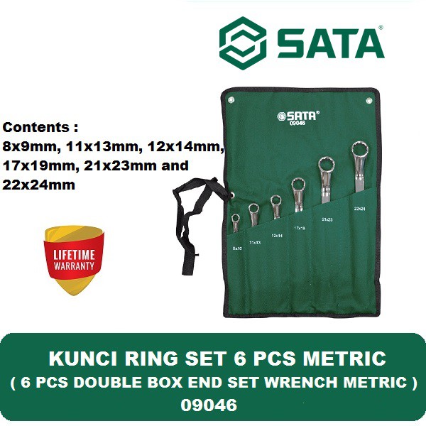 SATA Tools Kunci Ring Set 6 Pcs Metric