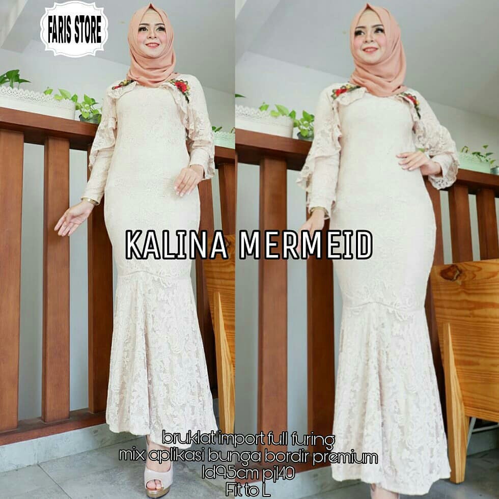 NAGITA MERMAID DRESS/ DRESS BRUKAT Murah