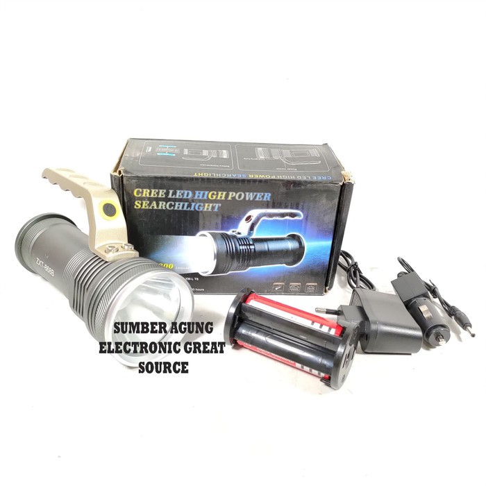 Senter Cree Alloy Besi ZXT868B 868 Baterai Double Cas Charger Jarak