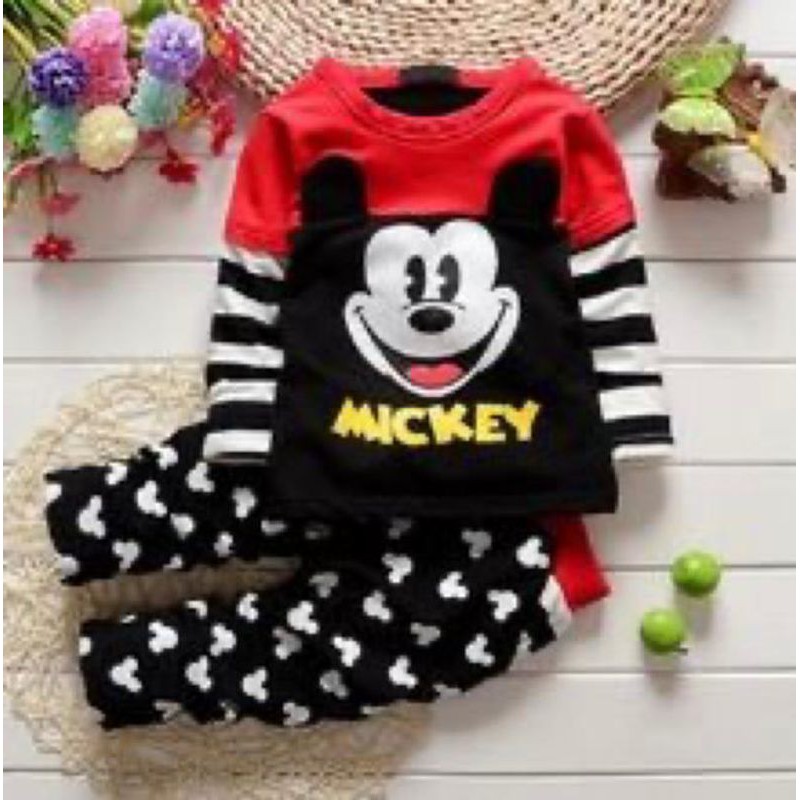 setelan anak / baju anak  motif miky cute