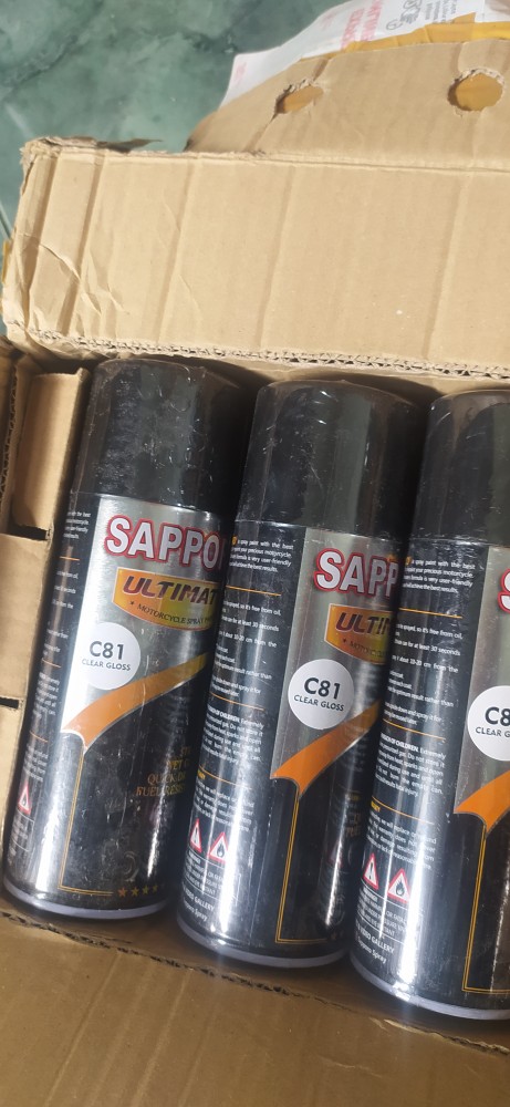 Sapporo Ultimate B13 Black Hitam Kilap Glossy Tahan Bensin 400ml