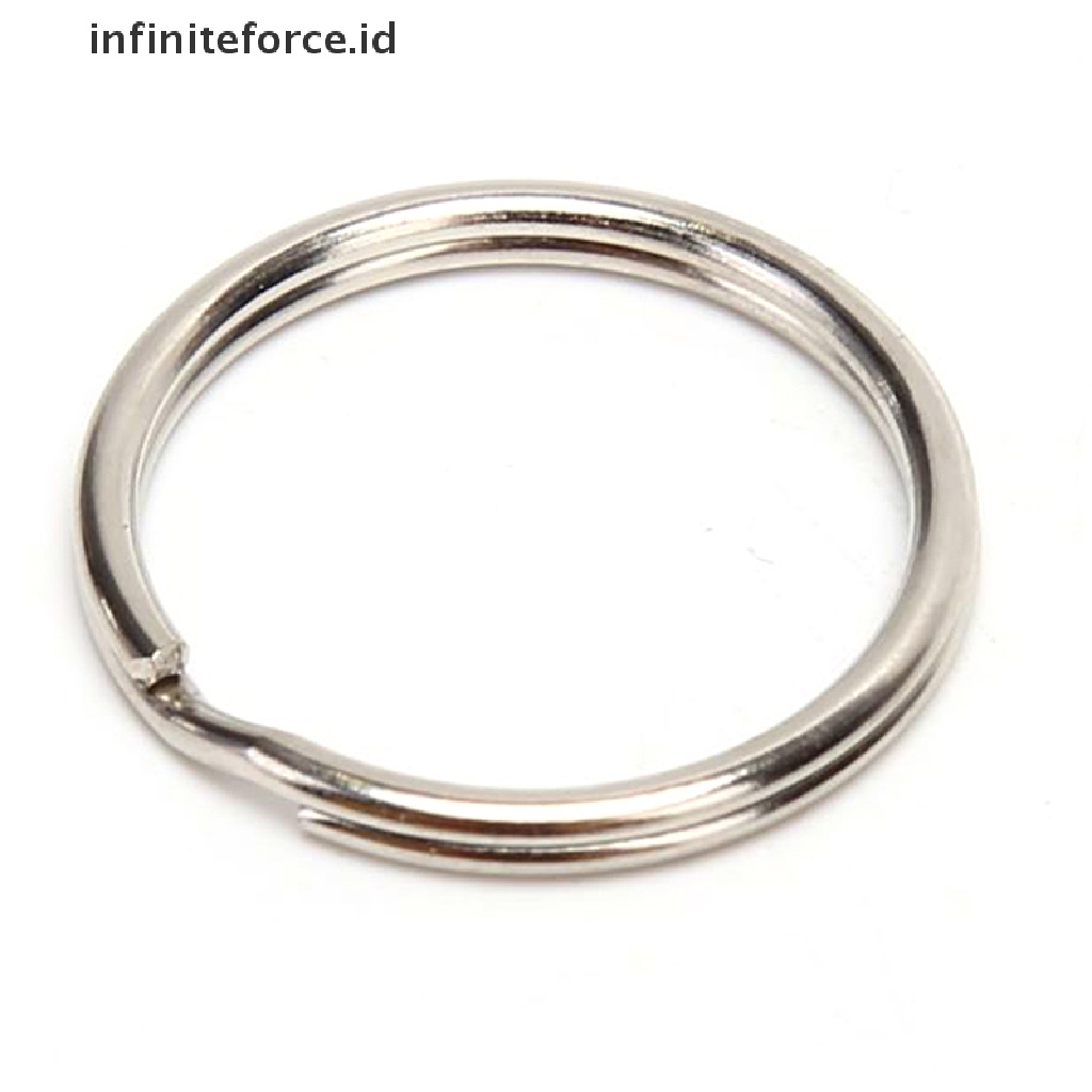 [infiniteforce.id] 100pcs/lot Key Rings DIY Metal Key Holder Split Rings Hoop Metal Loop Keychain  [ID]