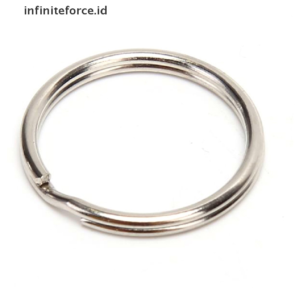 [infiniteforce.id] 100pcs/lot Key Rings DIY Metal Key Holder Split Rings Hoop Metal Loop Keychain  [ID]