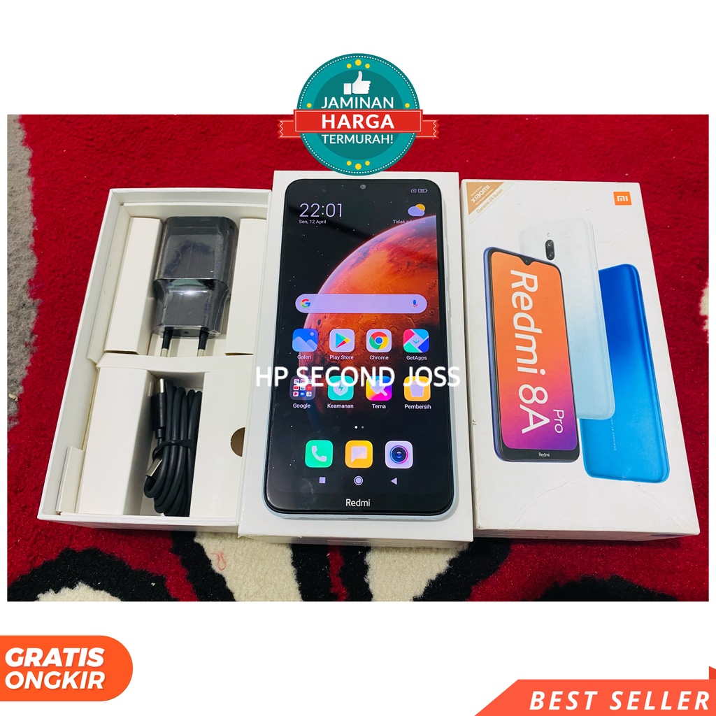 JUAL MURAH Redmi 8A Pro Ram 3/32 (Fullset) TERBARU