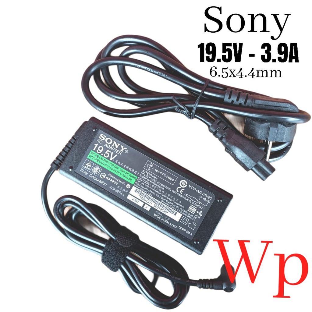 Adaptor Charger Laptop Sony Vaio 19.5V - 3.9A Original 6.5 x 4.4 mm