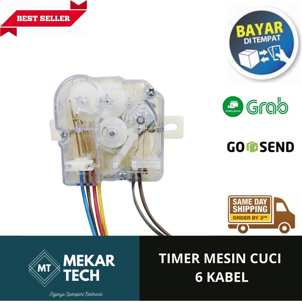 TIMER MESIN CUCI 6 KABELMULTI  PENGATUR WAKTU PADA MESIN CUCI UNIVERAL