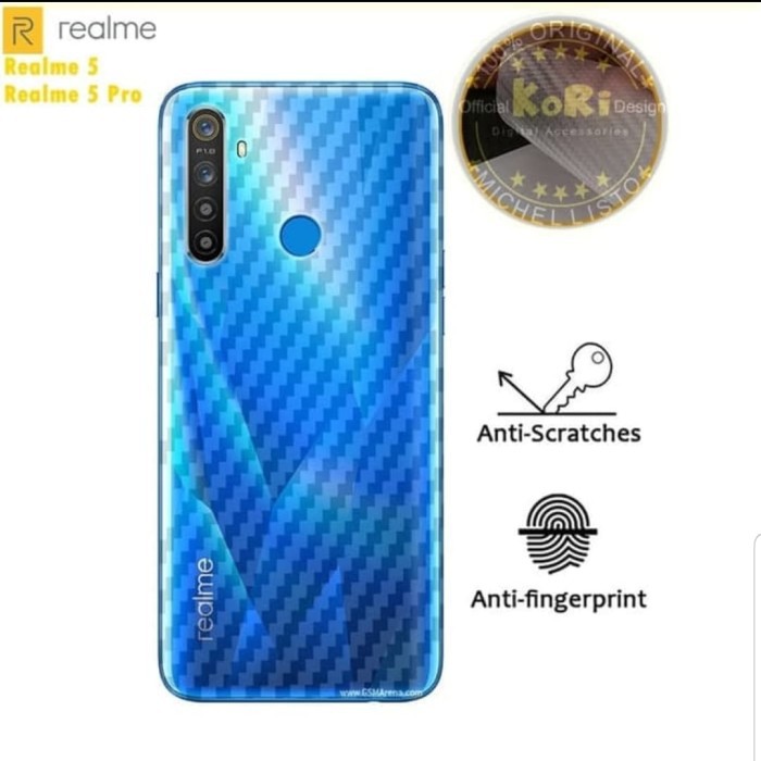 REALME C30S C30 C33 C35 C31 NARZO 6 6 PRO 5 5i 5 PRO ANTI GORES BELAKANG SKIN CARBON GARSKIN MOTIF KARBON TRANSPARAN PELINDUNG BELAKANG ANTI JAMUR