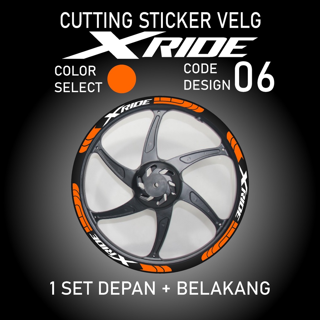 Kenzie Sticker - Aksesoris Stiker Cutting Sticker List Velg Yamaha XRIDE 125 New Old Racing Lis Pele