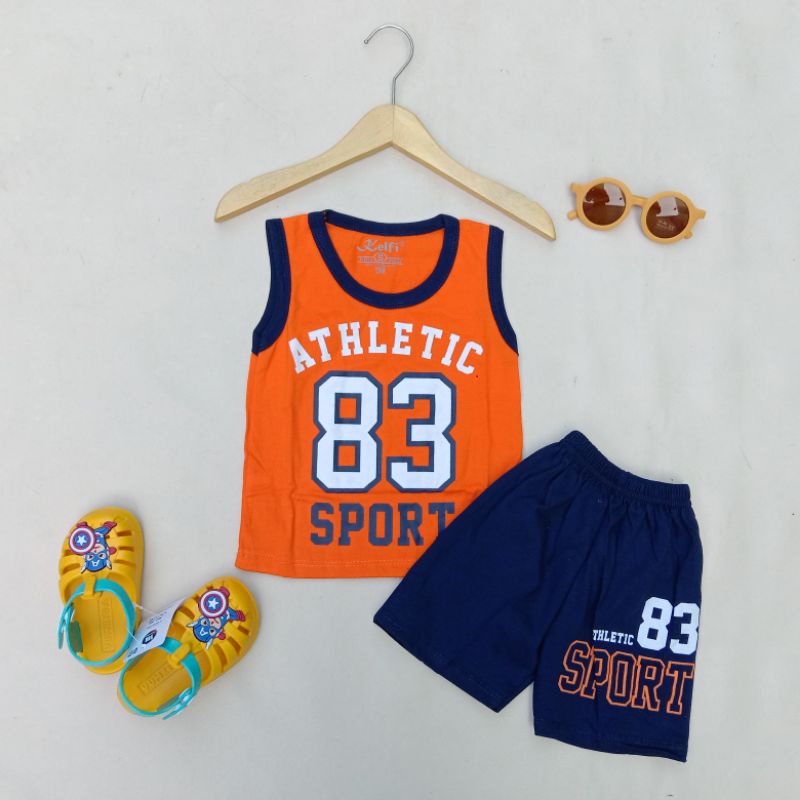 Setelan anak UNISEX MURAH/COWOK CEWEK(BAJU SINGLET + CELANA)