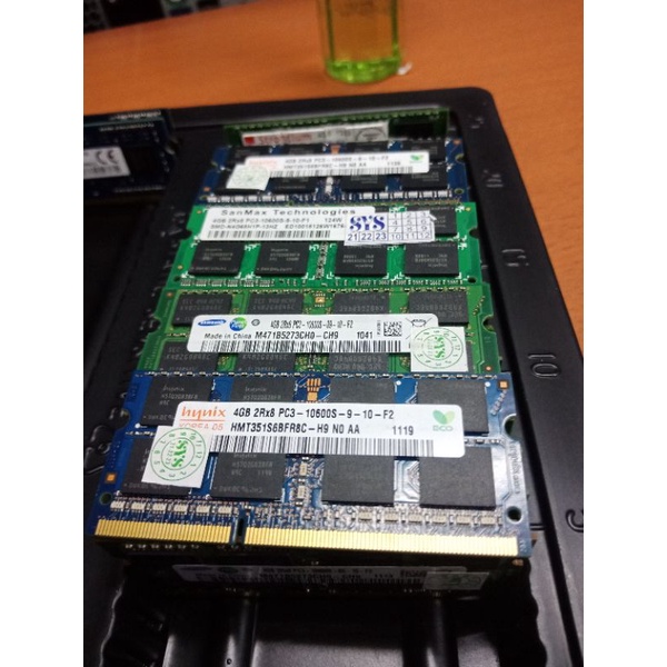 Ram laptop sodim 4gb ddr3 pc3-10600S hynix, samsung, skhynix, elpida hingst