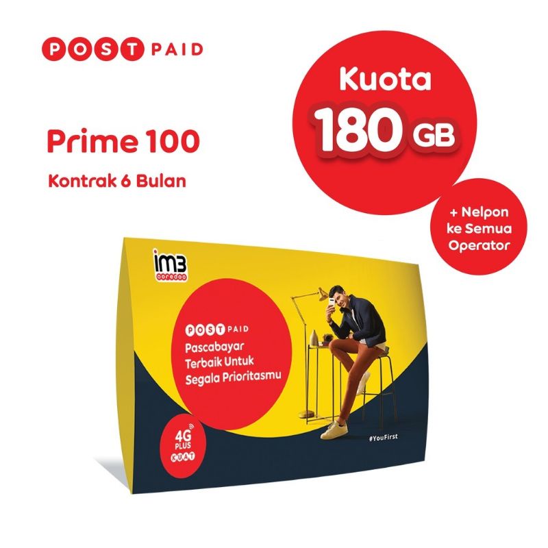 Paket internet indosat 180 GB 6 bulan garansi