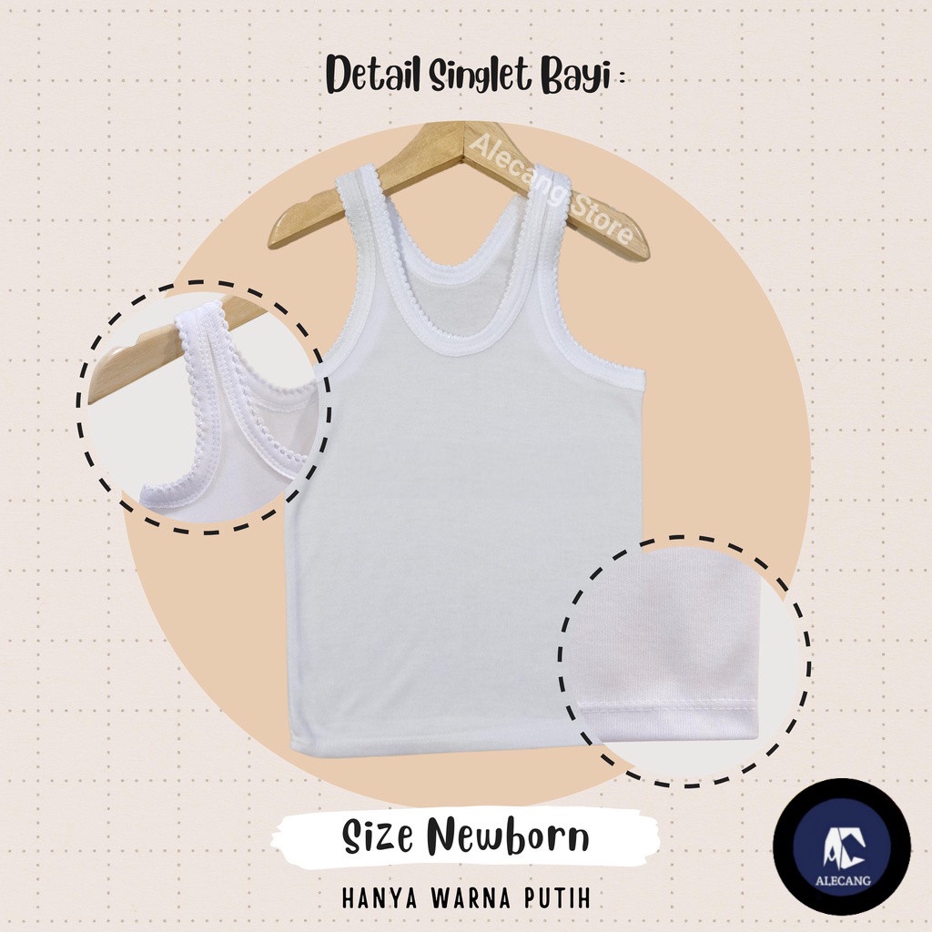 Singlet Bayi / Kaos Dalam Bayi size NEWBORN