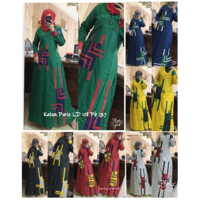 Gamis inayah / gamis katun paris / ori by inayah / tuneeca / ninos
