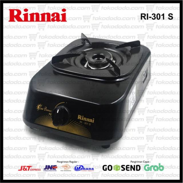 Rinnai RI 301S Kompor Gas 1 Tungku + Selang Gas + Regulator merk WINN GAS