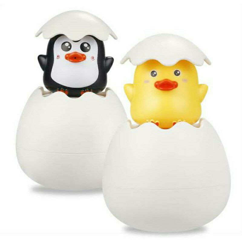 MAINAN MANDI BAYI BATH TOYS FLOATING EGG DUCK PENGUIN