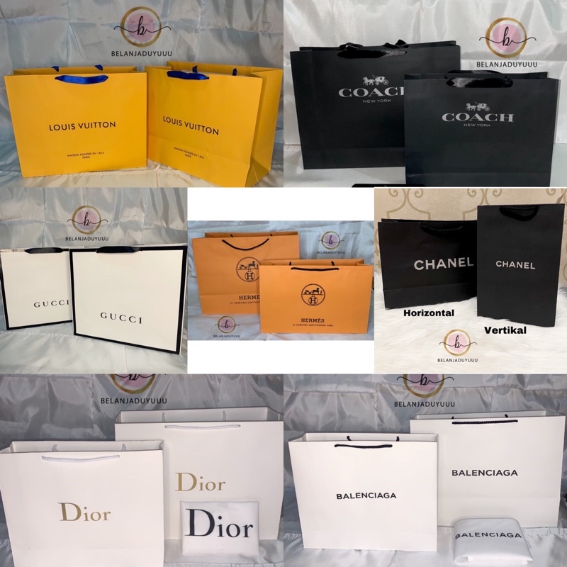 

Paperbag Size Large Shopping Bag Branded bisa muat Tas Besar dan Box Sepatu (READY STOCK JKT )