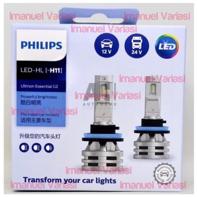 Lampu Led H11 H16 H8 H9 PHILIPS ULTINON ESSENTIAL G2