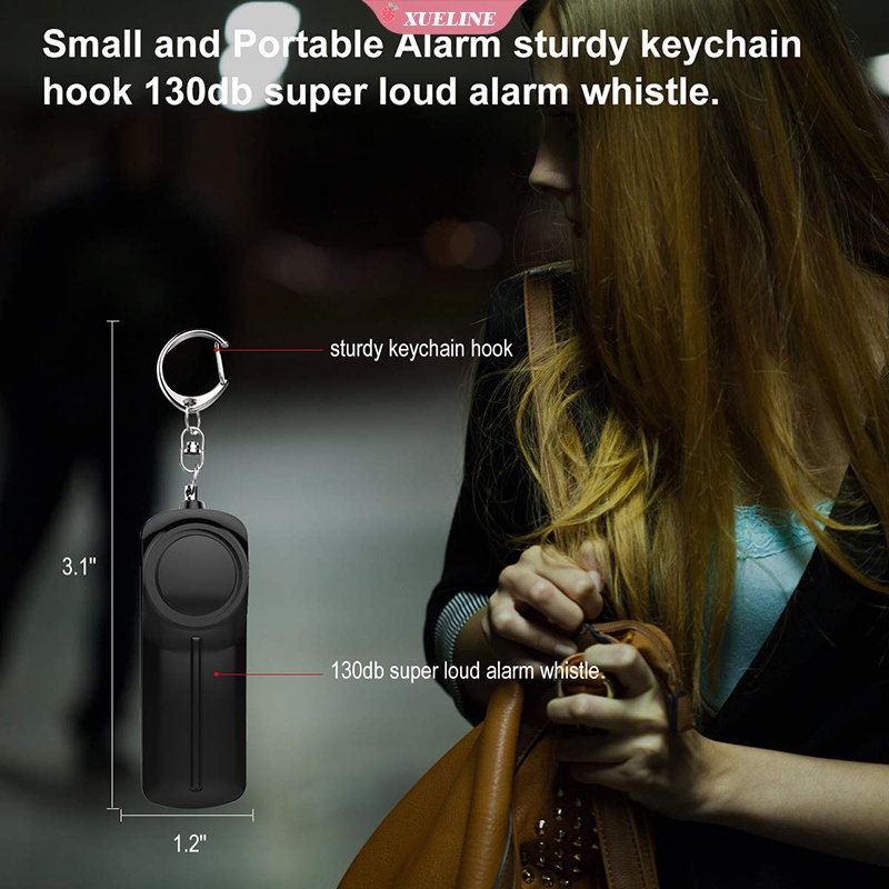 1pc Gantungan Kunci alarm Bela Diri 130dB Dengan Lampu LED SOS Untuk Keamanan Pribadi Anak / Orang Tua