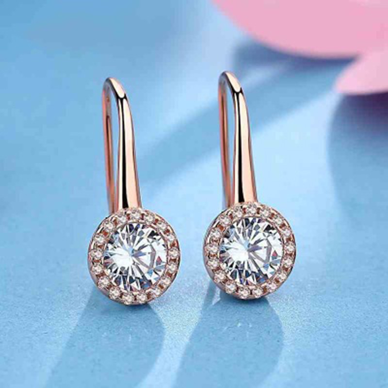 925 anting perak sterling anting-anting wanita dengan perhiasan fashion berlian-F
