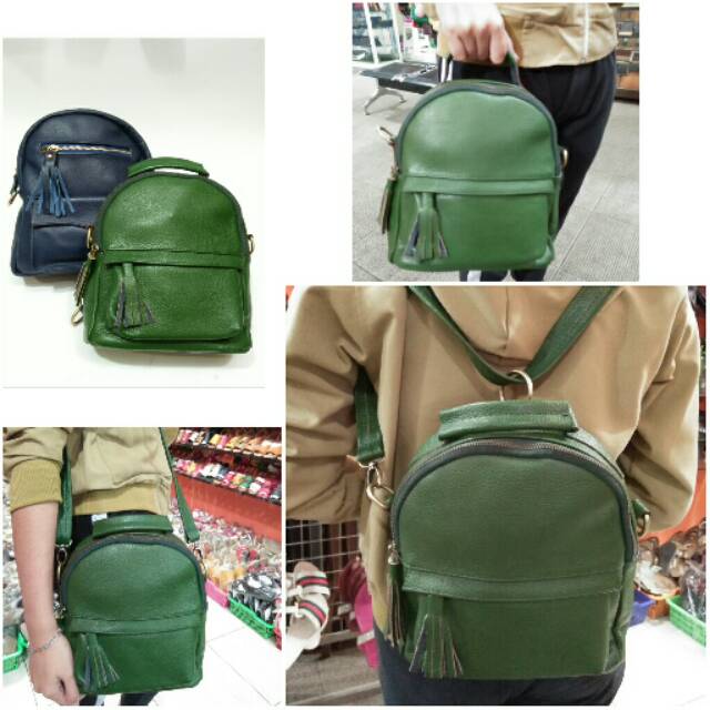 Ransel 3in1 tas gendong papirut kulit sapi asli