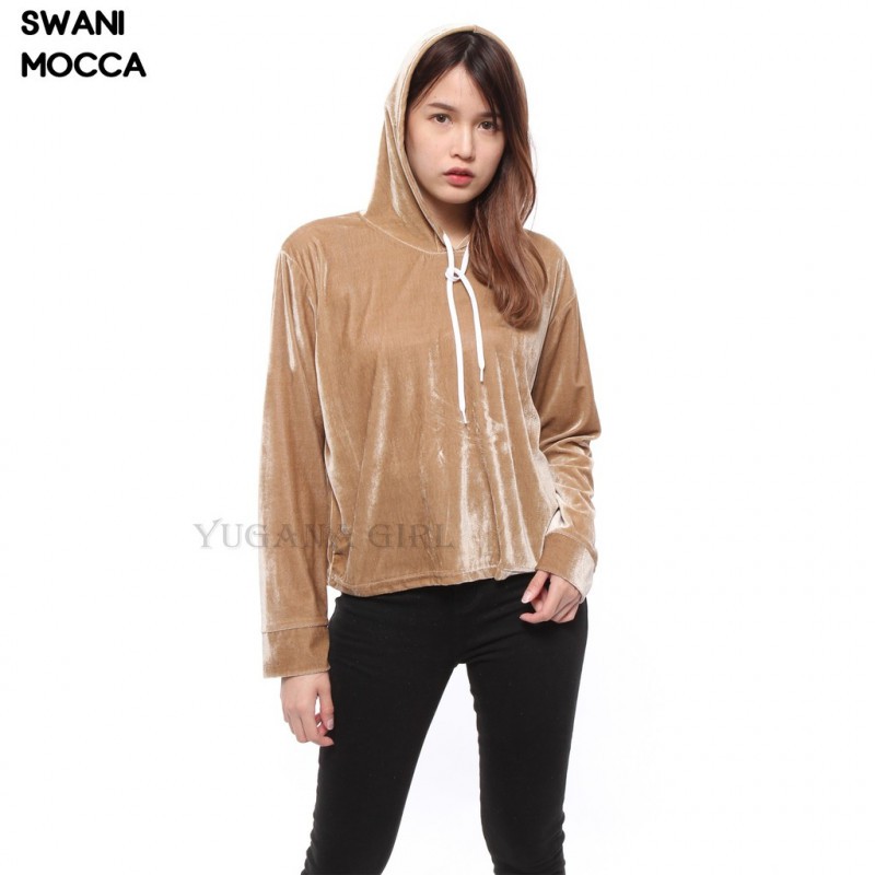 [BISA COD] [BISA COD] 2C2 - SWANI Baju Sweater Hoodie Crop Murah Wanita Kekinian