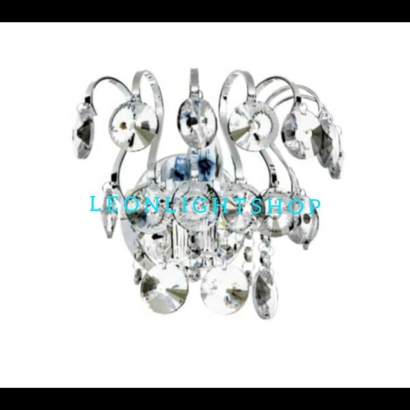 EGLARE BLOSSOM CRYSTAL LAMPU DINDING E-14 CHROME/ACE WALL LAMP BLOSSOM/ACE LAMPU HIAS DINDING INDOOR