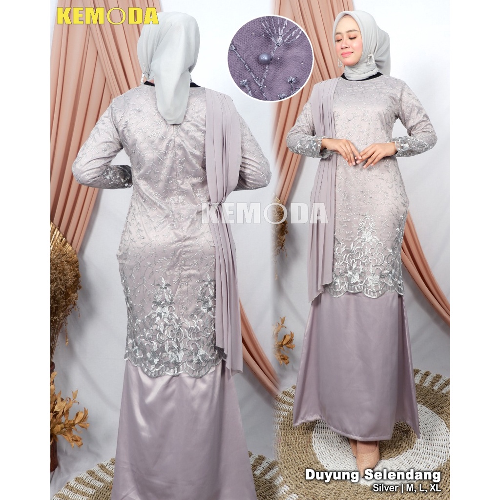 Kebaya Gamis Duyung Salendang / Gamis Modern / Gamis Pesta Mewah / Gamis Brukat / Kebaya Gamis