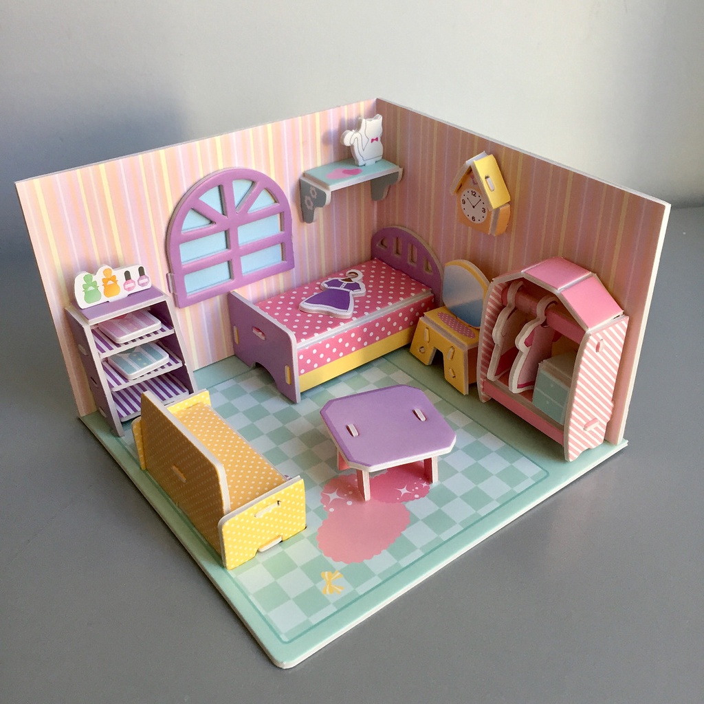 Puzzle Anak GIRLS BED ROOM 1690D