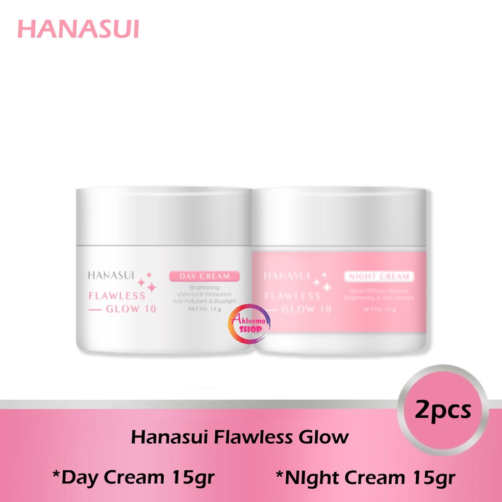 PAKET Hanasui Flawless Glow 2pcs (Day Cream + NIght Cream)