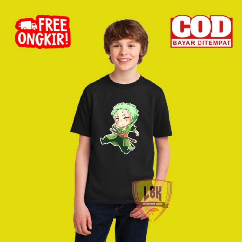 KAOS ANAK ONE PIECE ZORO / BAJU ANAK ONE PIECE ZORO / BAJU KAOS ANAK ONE PIECE ZORO TERBARU