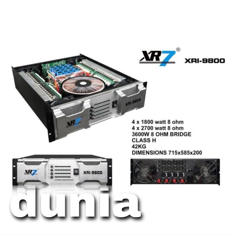 Power XR7 XRI 9800 Original Amplifier 4 Channel XRI9800