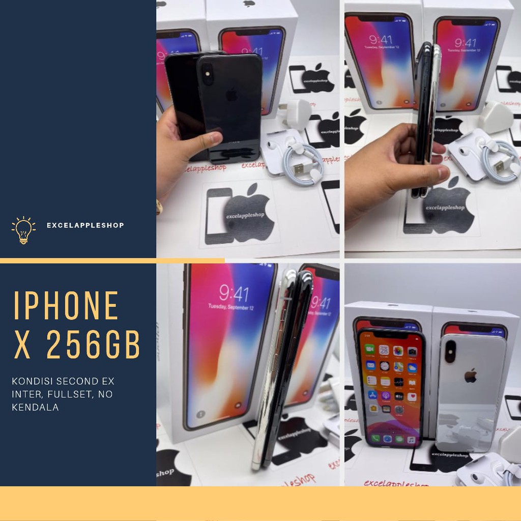 Iphone X 256gb Second Normal Fullset Ex Inter Free Asuransi Jne Shopee Indonesia