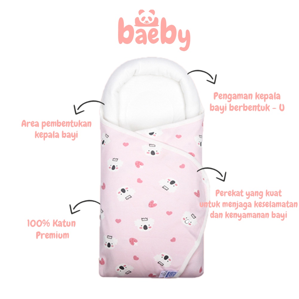 Baeby Selimut Blanket Bedong Bayi Dengan Pengaman Kepala Bayi