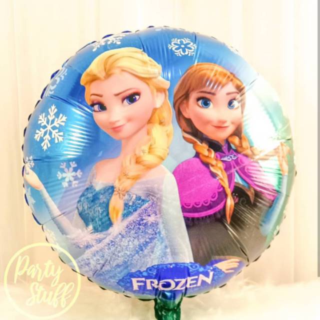 Balon Bulat Frozen ( Jual balon huruf box balon jasa dekorasi alat ulang tahun toko balon Jakarta )