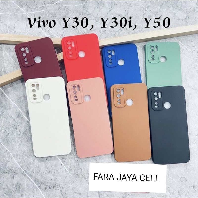Soft Case Macaron Pro Camera VIVO Y30 /Y30i / Y50 Silikon Pelindung Kamera