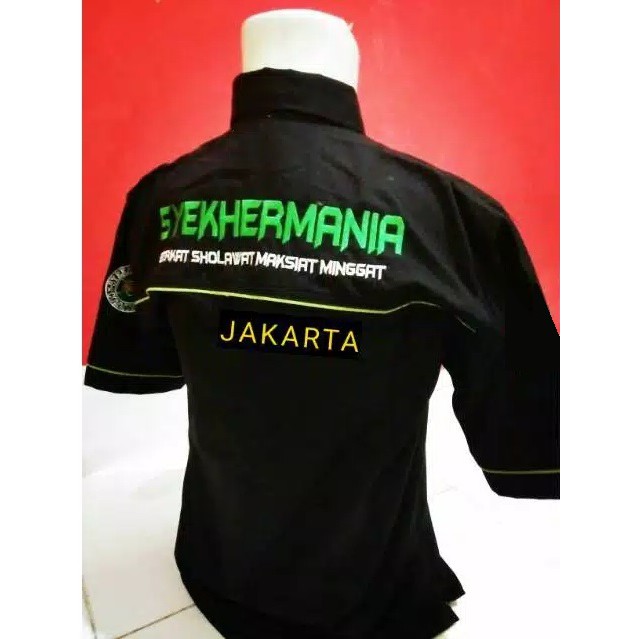 Kemeja Hem Syekhermania Pendek Bordir