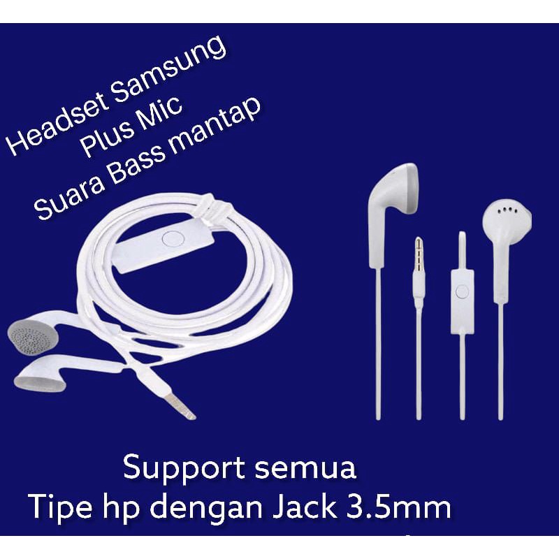 Headset Samsung Original J1ACe J2, J3, J5, J7, V, Ace 4 J1 j16 Support Mic