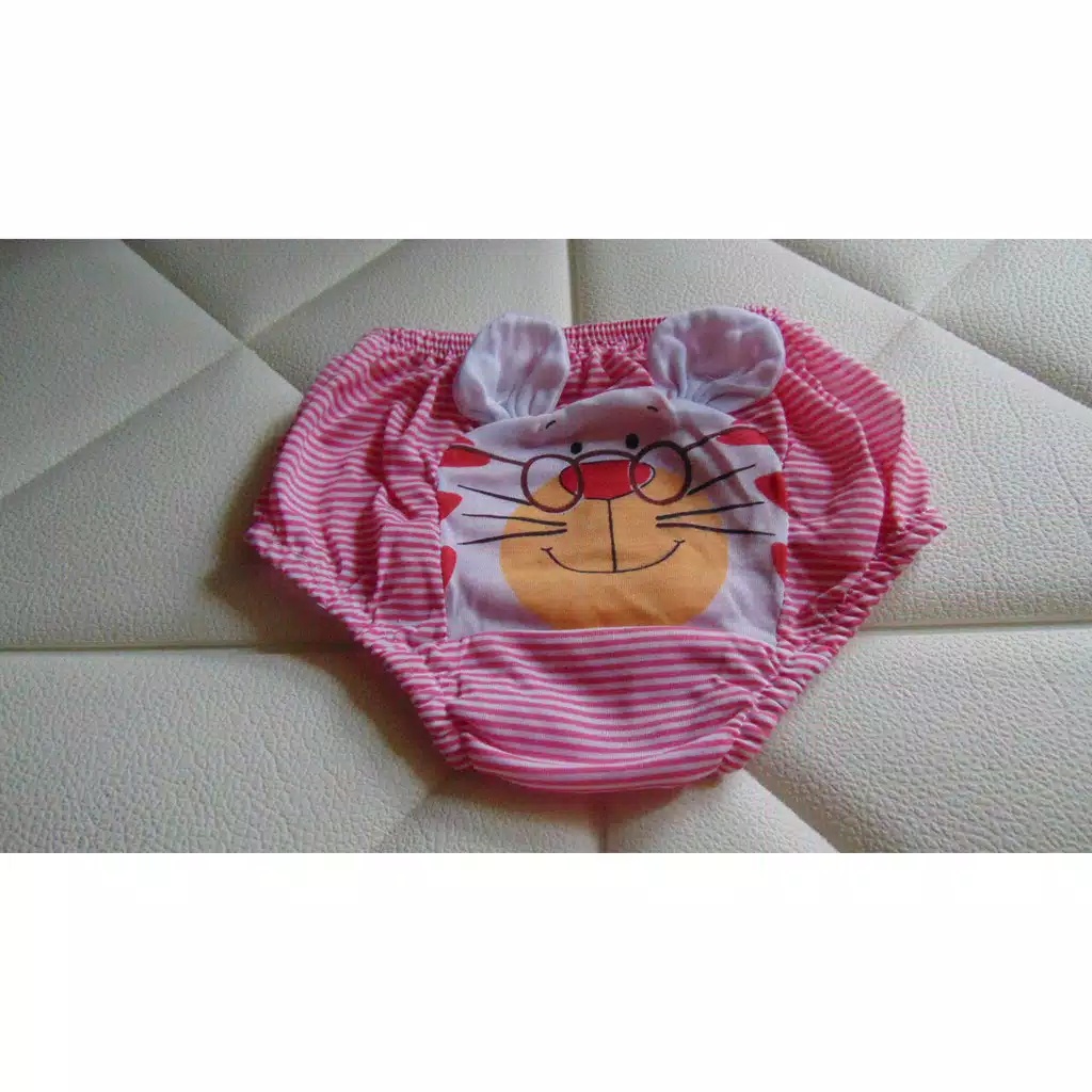 SS - 6 Pcs CD Anak Aplikasi Kucing Golden Nick GN / Celana Dalam Anak Lucu / CD Anak Lucu