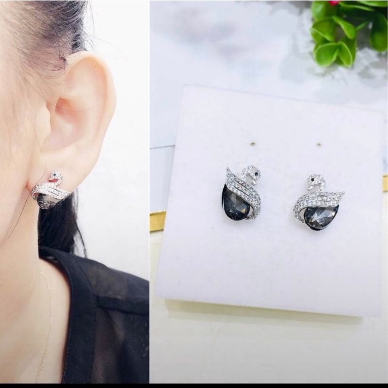 Anting Silver925 Full mata anting zircon Anti Karat anti alergi anting premium berlian kilap 013