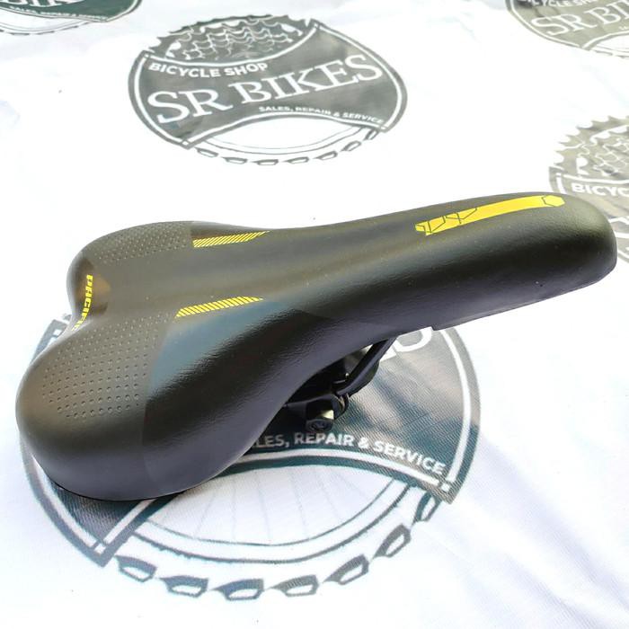 SADEL SADDLE JOK SEPEDA MTB ROADBIKE FIXIE. PACIFIC SP-H117 - HITAM-KUNING TERMURAH