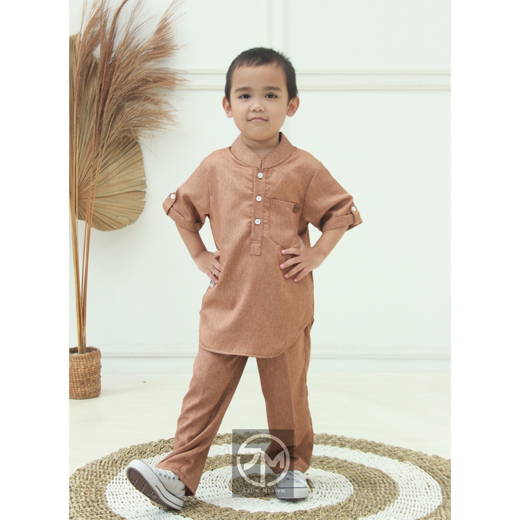 Salim_Moslem Koko Anak Laki-Laki | Koko Set Anak | Baju Setelan Anak Laki-laki | Katun Madina 1-12 tahun