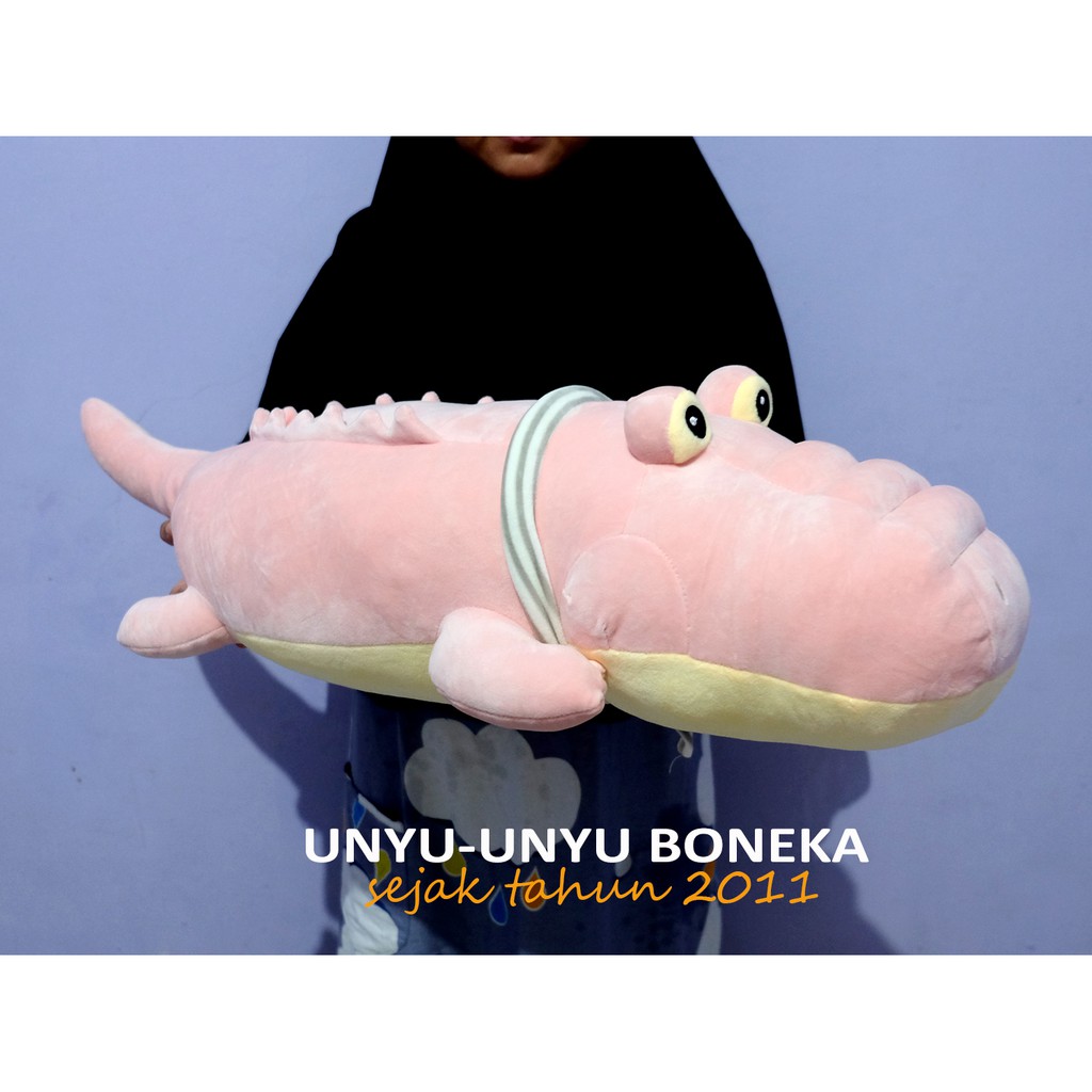 boneka crocodile buaya 50cm lembut animal kado ultah souvenir import