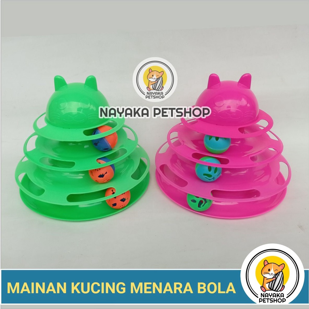 Mainan Kucing Bola Menara Tower Play Track