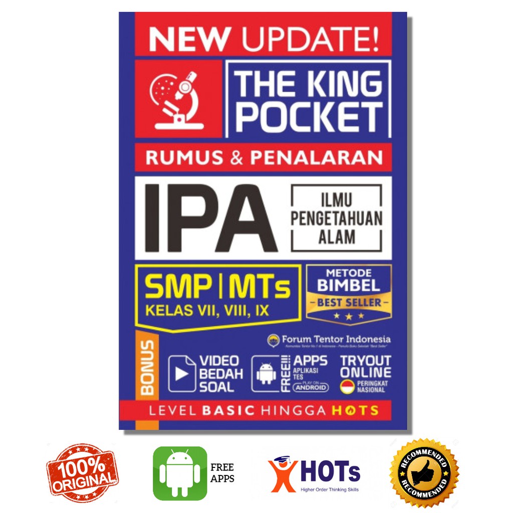 New Update The King Pocket Rumus & Penalaran IPA SMP/MTs Rumus IPA SMP