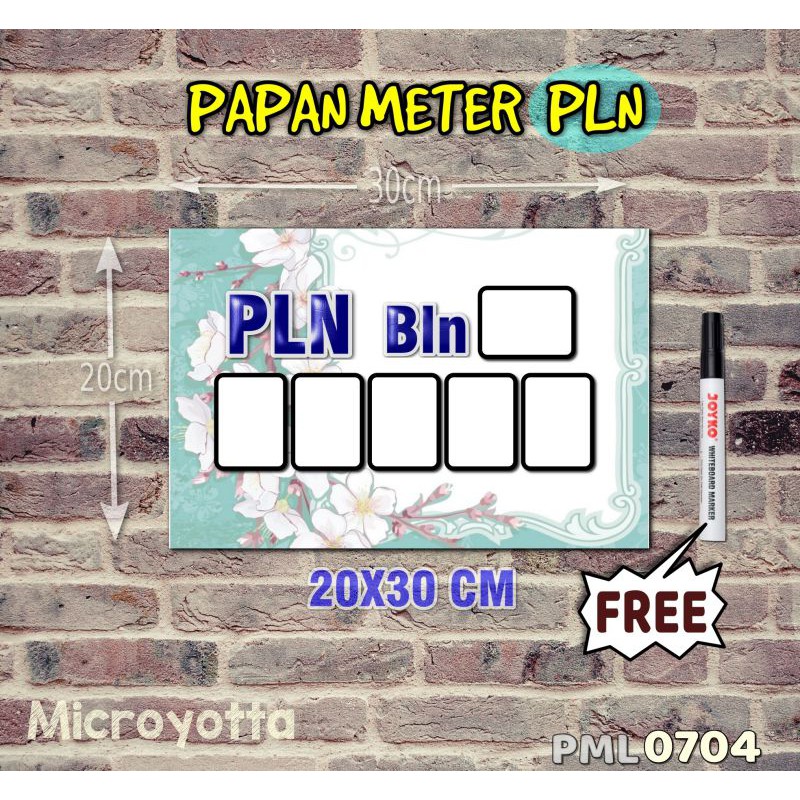 

Microyotta Papan Meter Listrik PLN PAM motif Unik - Pastel 04