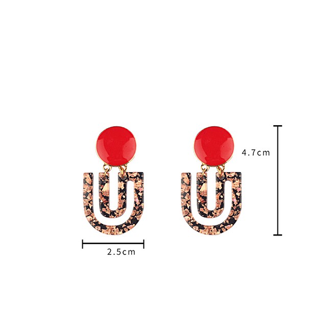 LRC Anting Tusuk Vintage Round Shape Decorated Earrings