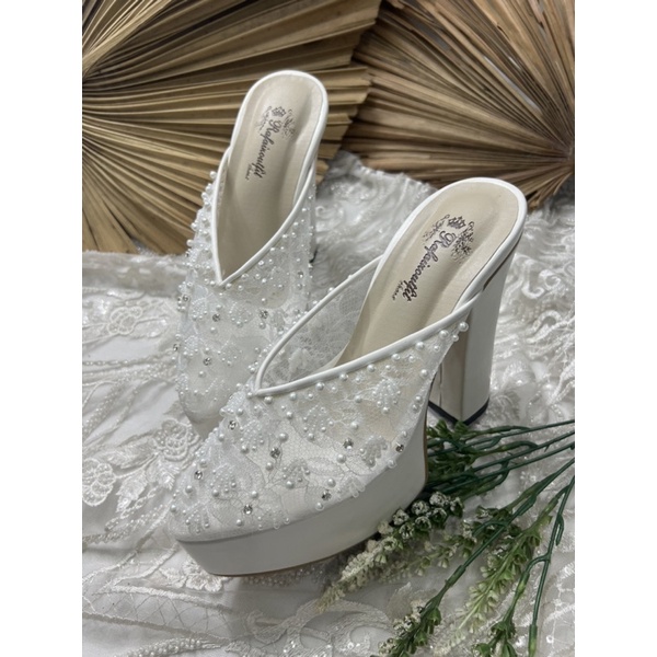 sepatu wedding pesta wanita marrisa putih 12cm tahu